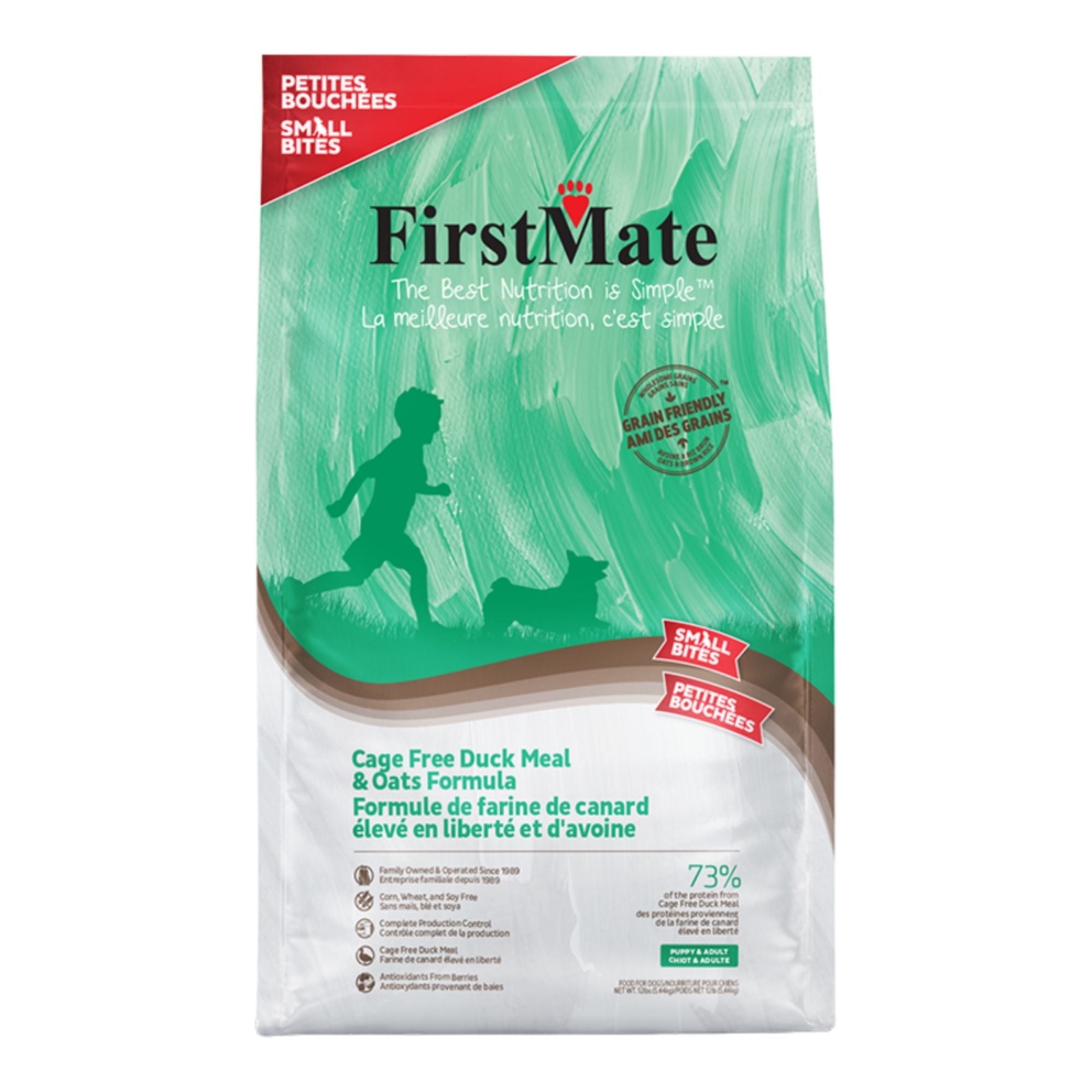 FirstMate Grain Friendly Small Bites Cage-Free Duck & Oats Dry Dog Food - Image 2