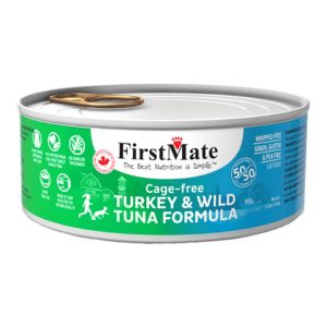 FirstMate 50/50 Turkey & Wild Tuna Wet Cat Food, 5.5 oz (Case of 24)