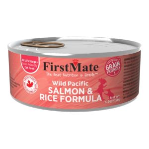 FirstMate Grain Friendly Wild Salmon & Rice Wet Cat Food, 5.5 oz (Case of 24)