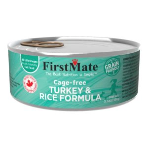 FirstMate Grain Friendly Turkey & Rice Wet Cat Food, 5.5 oz (Case of 24)
