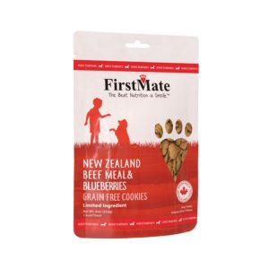 FirstMate Limited Ingredient Grain-Free Mini Beef & Blueberry Dog Treats, 8 oz
