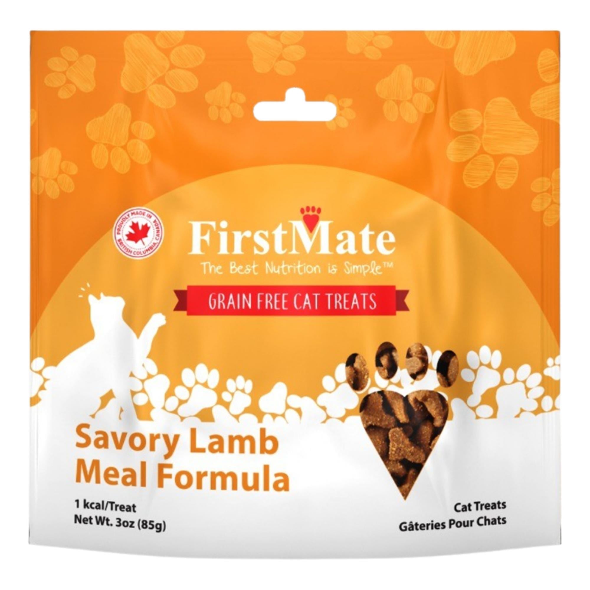 FirstMate Limited Ingredient Savory Lamb Cat Treats, Grain-Free, 3 oz