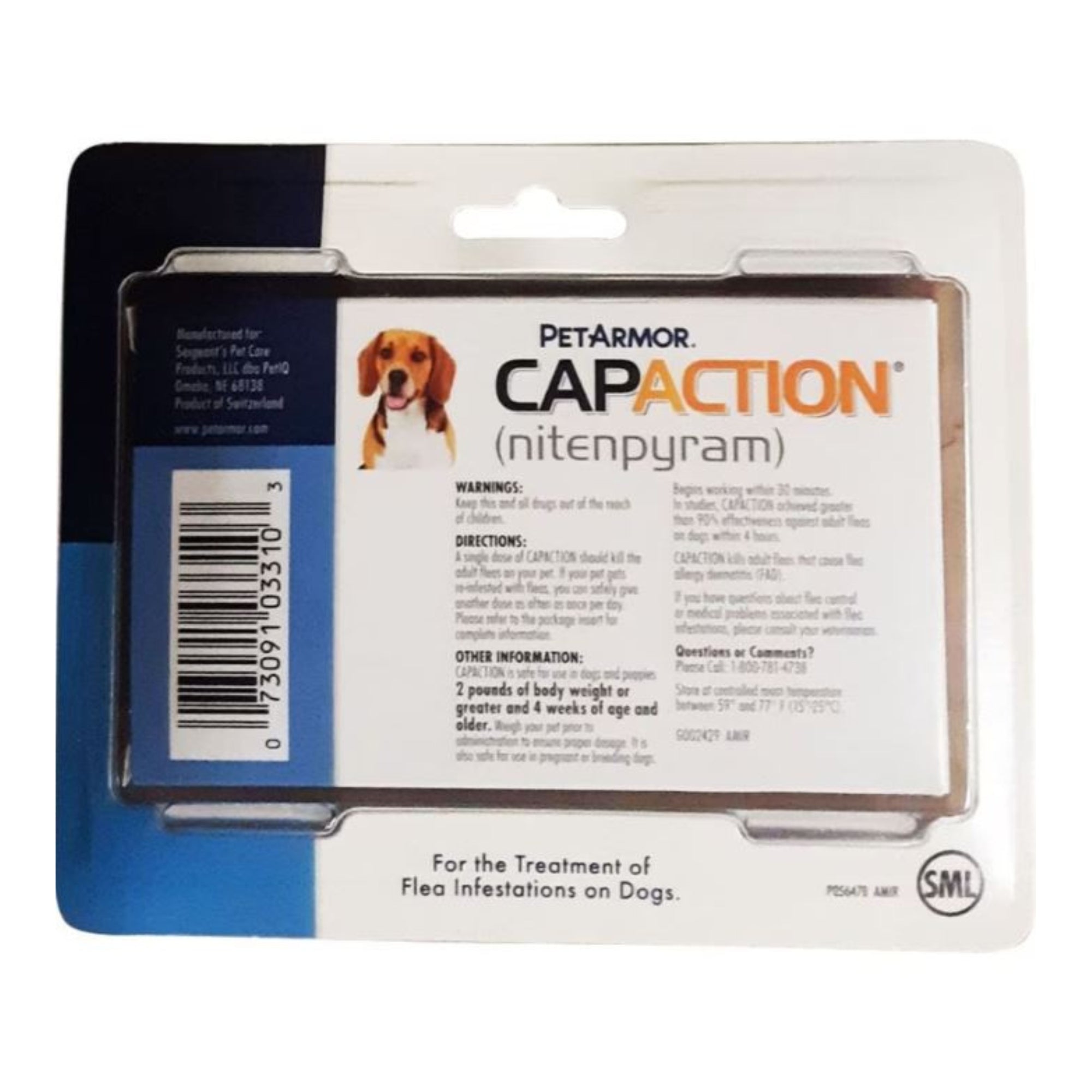 CapAction Flea Treatment Tabs for Dogs 2-25lb 6ct - Image 2