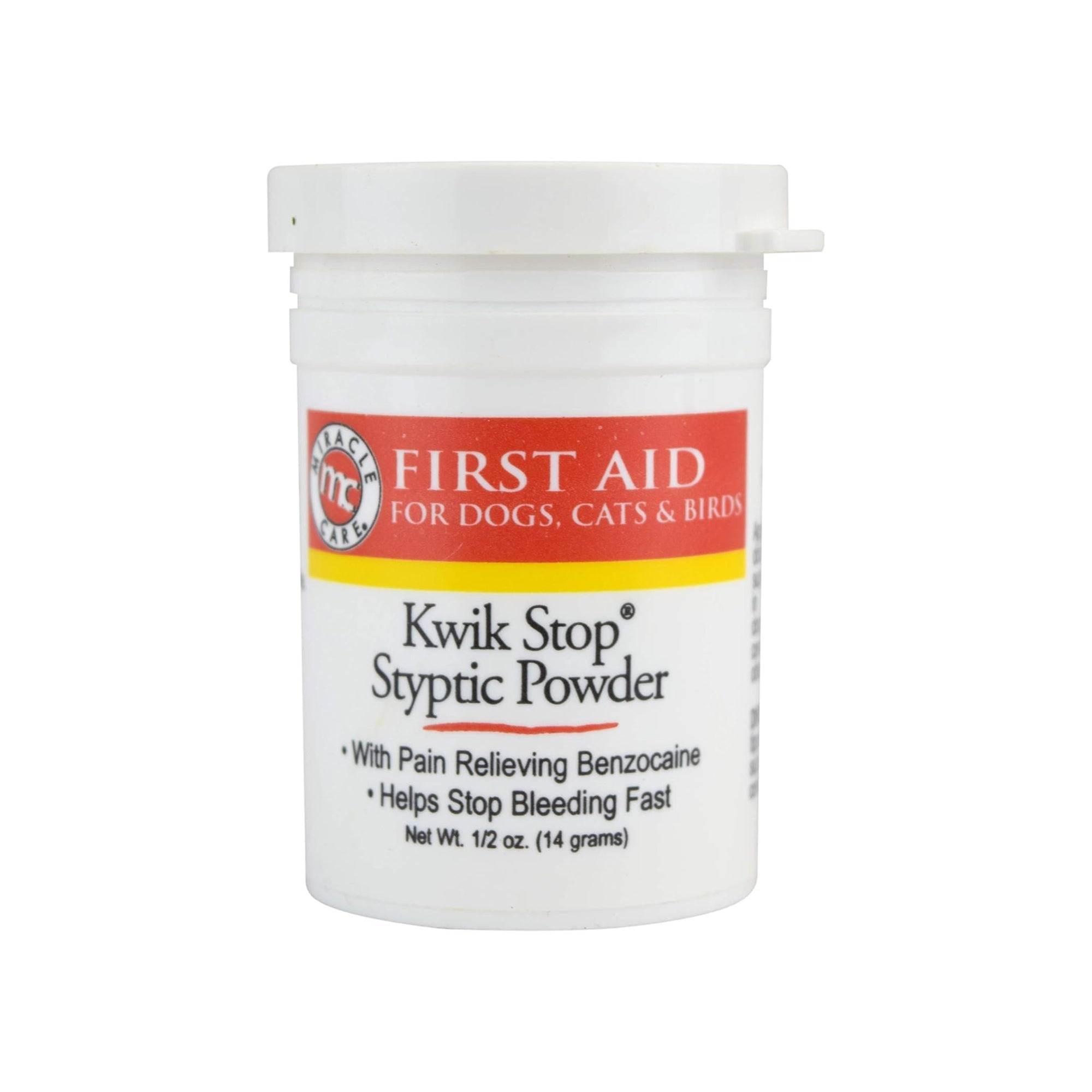 Miracle Care Kwik Stop Styptic Powder Dogs & Cats .5oz. - Image 2