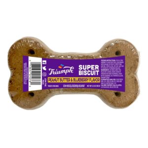 Triumph Super Single Peanut Butter & Blueberry Biscuit, 3.5 oz (Case of 15)