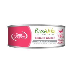 Pure Vita Limited Ingredient Grain-Free Canned Cat Food, Salmon Entrée, 5.5 oz