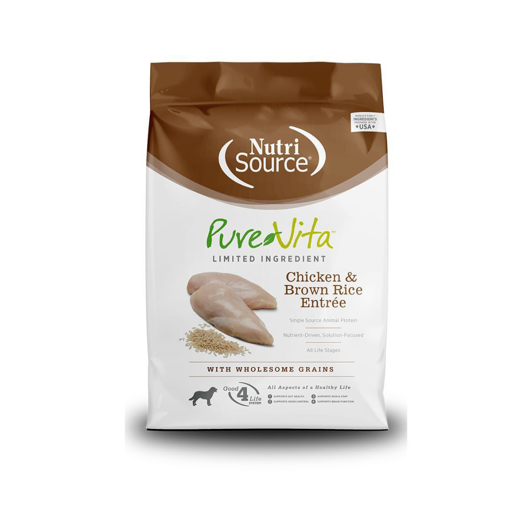 Pure Vita LID Chicken & Brown Rice Dry Dog Food, 25 lb