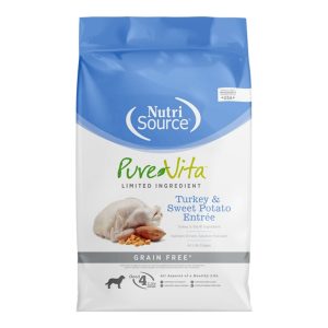Pure Vita Grain-Free Turkey & Sweet Potato Dry Dog Food, 12 lb