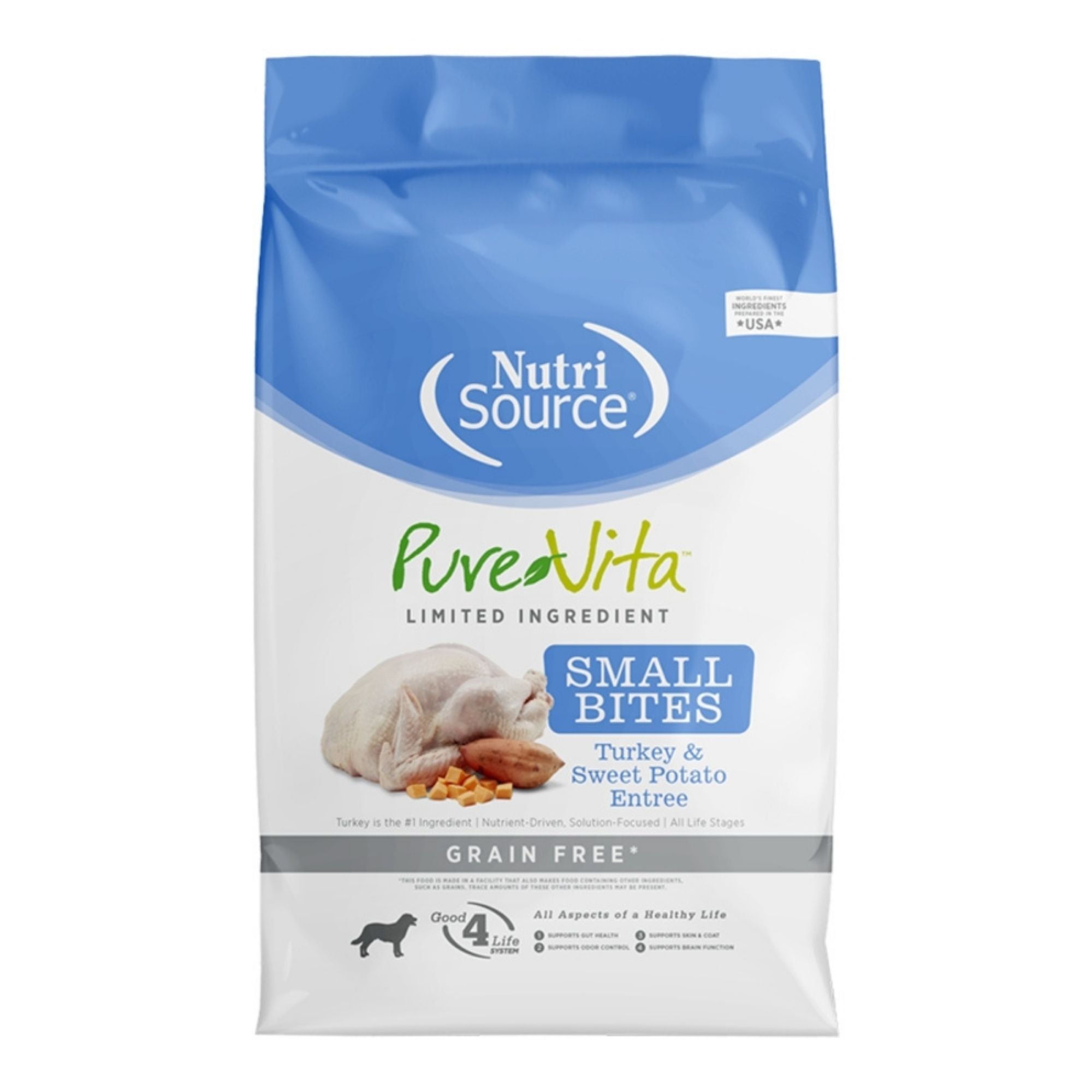Pure Vita Small Bites Grain-Free Turkey & Sweet Potato Dry Dog Food - Image 2