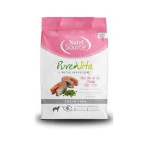 Pure Vita LID Grain-Free Salmon & Peas Dry Dog Food, 25 lb