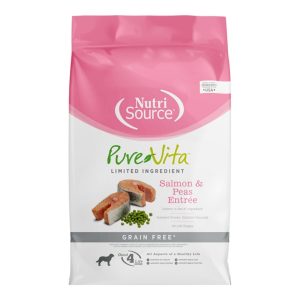 Pure Vita Grain-Free Salmon & Peas Dry Dog Food, 12 lb
