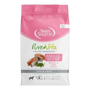 Pure Vita Small Bites Grain-Free Salmon & Peas Dry Dog Food, 4 lb