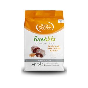Pure Vita LID Grain-Free Venison & Red Lentils Dry Dog Food, 25 lb