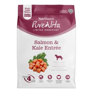 Pure Vita Salmon & Kale Dry Dog Food, 4 lb