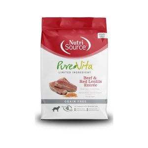 Pure Vita LID Grain-Free Beef & Red Lentils Dry Dog Food, 25 lb