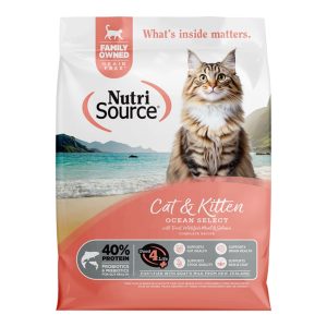 NutriSource Select Grain-Free Dry Cat Food, Ocean Recipe, 12 lb