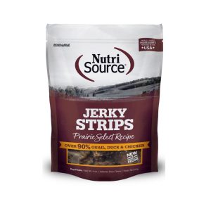 NutriSource Jerky Prairie Select Dog Treats, 4 oz