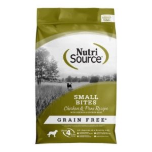 NutriSource Small Bites Grain-Free Chicken & Peas Dry Dog Food