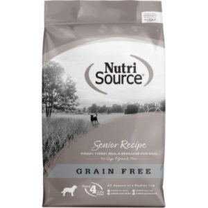 NutriSource Senior Grain-Free Turkey Dry Dog Food, 4 lb