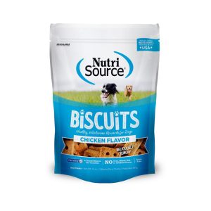 NutriSource Grain-Free Biscuits Chicken Dog Treats, 14 oz