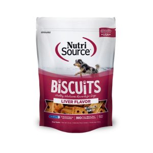 NutriSource Grain-Free Biscuits Liver Dog Treats, 14 oz