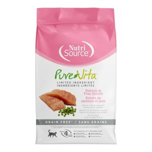 Pure Vita Grain-Free Limited Ingredient Dry Cat Food, Salmon & Peas