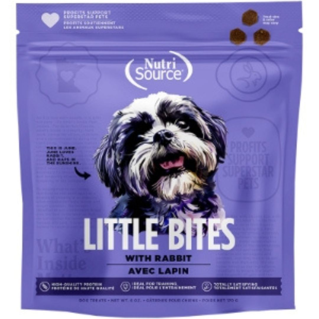 NutriSource Little Bites Rabbit Dog Treats, 6 oz