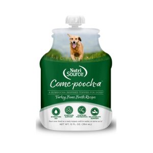 NutriSource Come-Pooch-A Bone Broth Dog Food Topper, Turkey, 12 oz