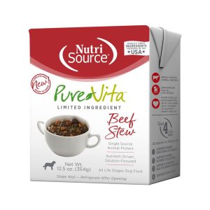 Pure Vita LID Beef Stew Wet Dog Food, 12.5 oz
