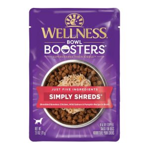 Wellness Bowl Boosters Simply Shreds Chicken & Salmon Topper, 2.8 oz, 12 Pack