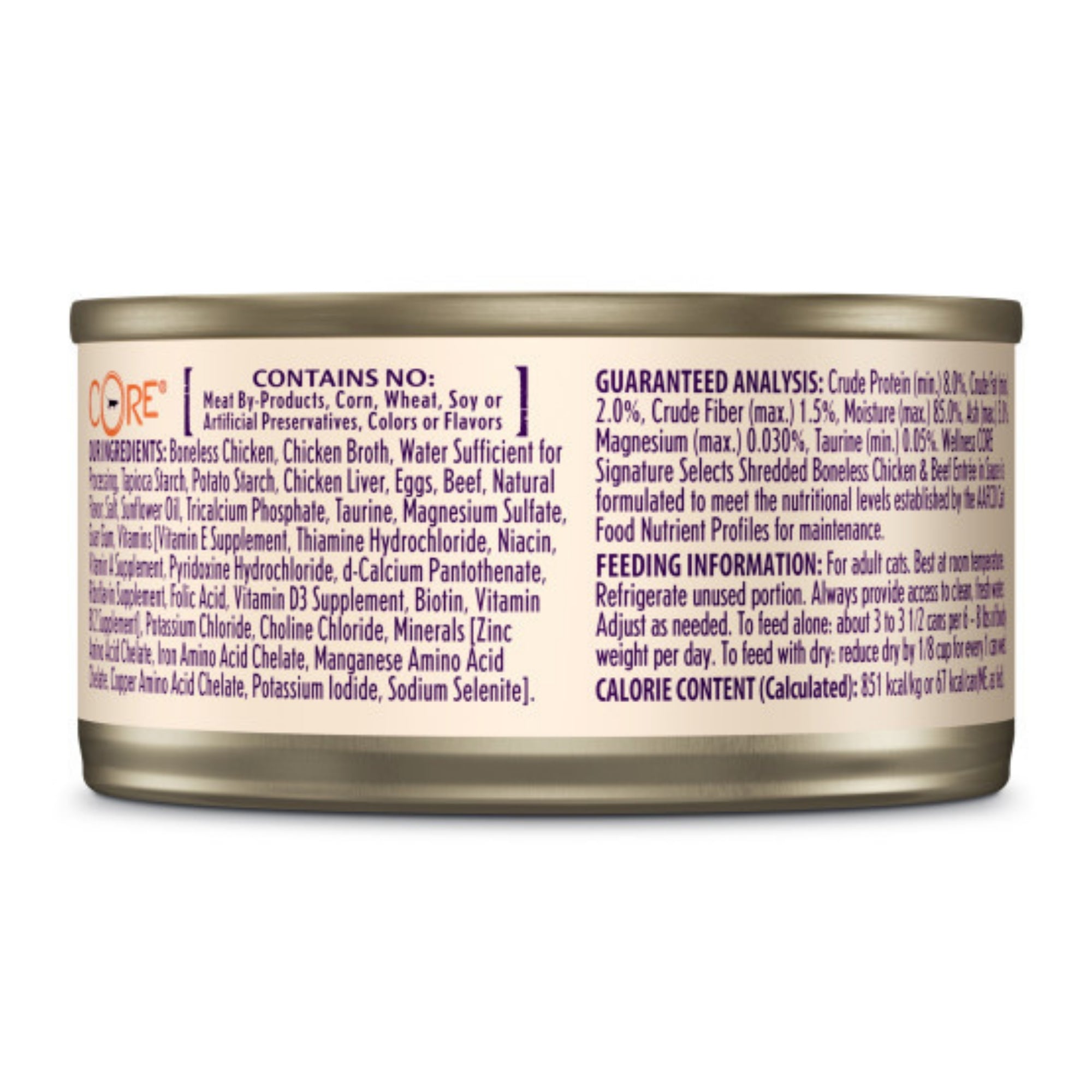 Wellness CORE Signature Selects Shredded Chicken & Beef Entrée in Sauce - Image 3