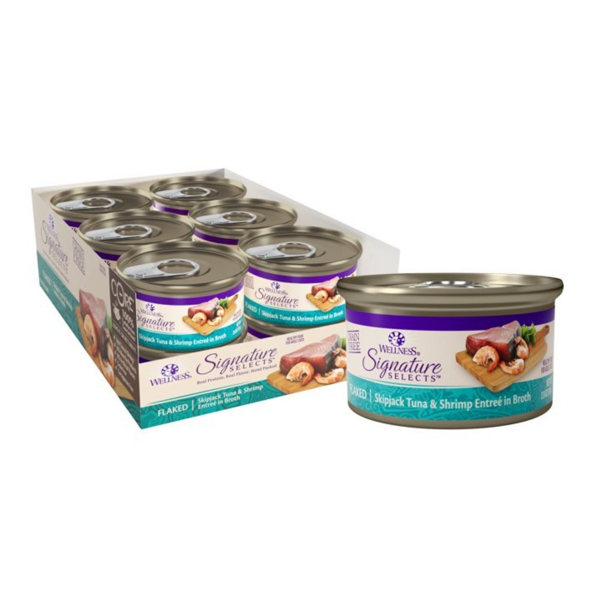 Wellness CORE Signature Selects Flaked Skipjack Tuna & Shrimp Entrée in Sauce