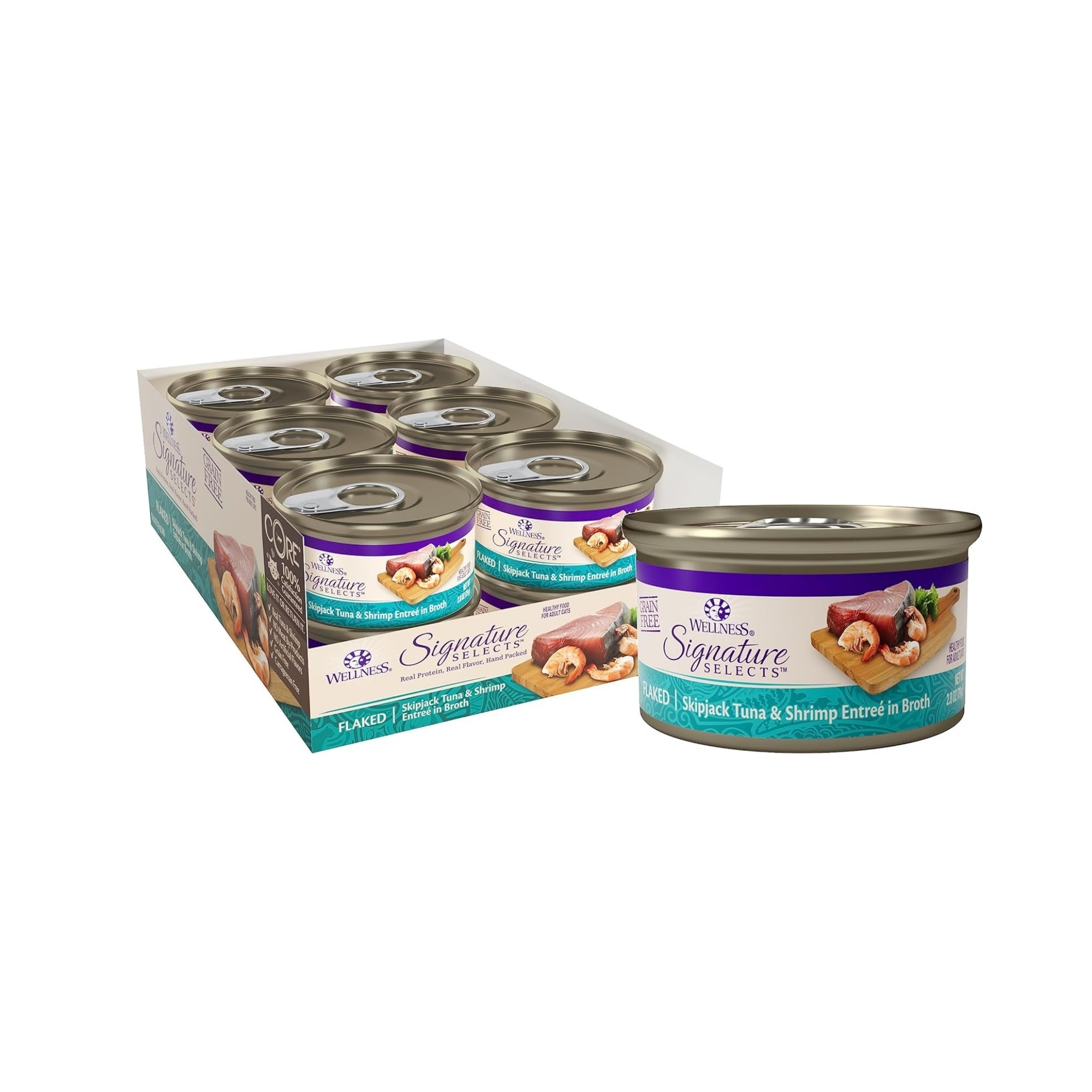 Wellness CORE Signature Selects Flaked Skipjack Tuna & Shrimp Entrée in Sauce - Image 5