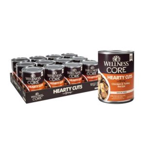 Wellness CORE Hearty Cuts Chicken & Turkey Wet Dog Food, 12.5 oz (Case of 12)