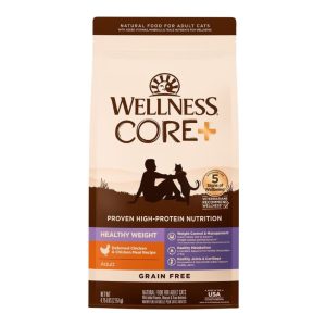 Wellness CORE+ Healthy Weight Grain-Free Dry Cat Food, Chicken, 4.75 lb