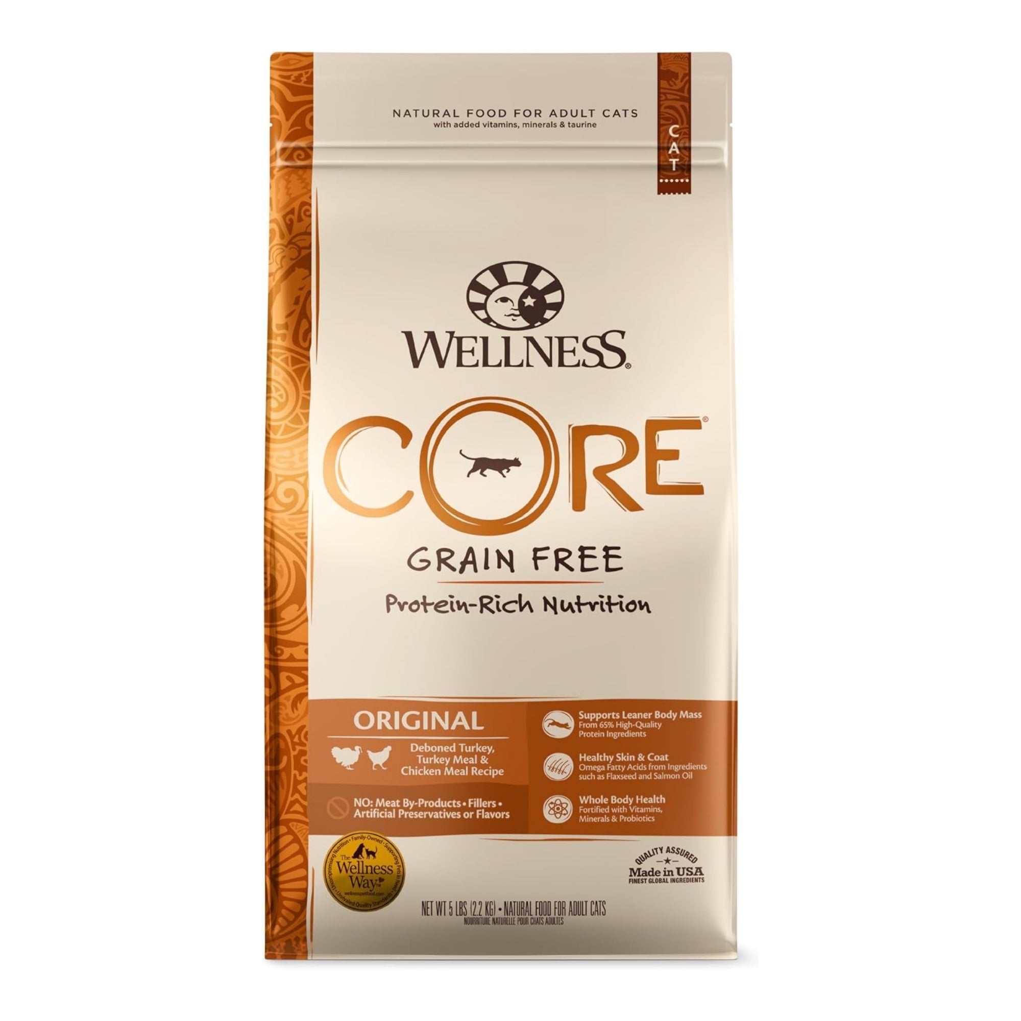 Wellness CORE Original Grain-Free Dry Cat Food, Turkey & Chicken