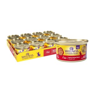 Wellness Complete Health Grain-Free Beef & Chicken Pâté Wet Cat Food