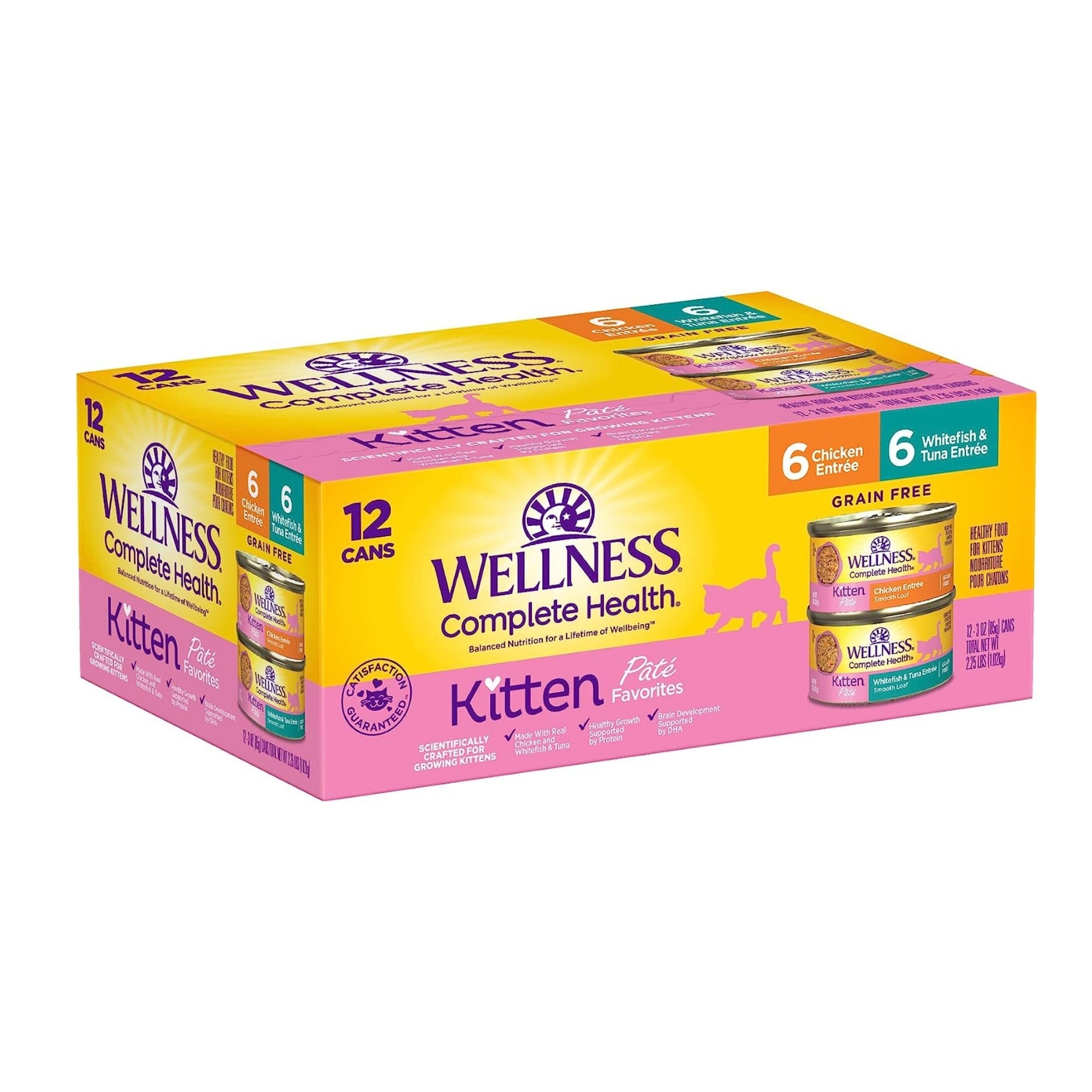 Wellness Complete Health Kitten Pâté Variety Pack, 3 oz (Case of 12)