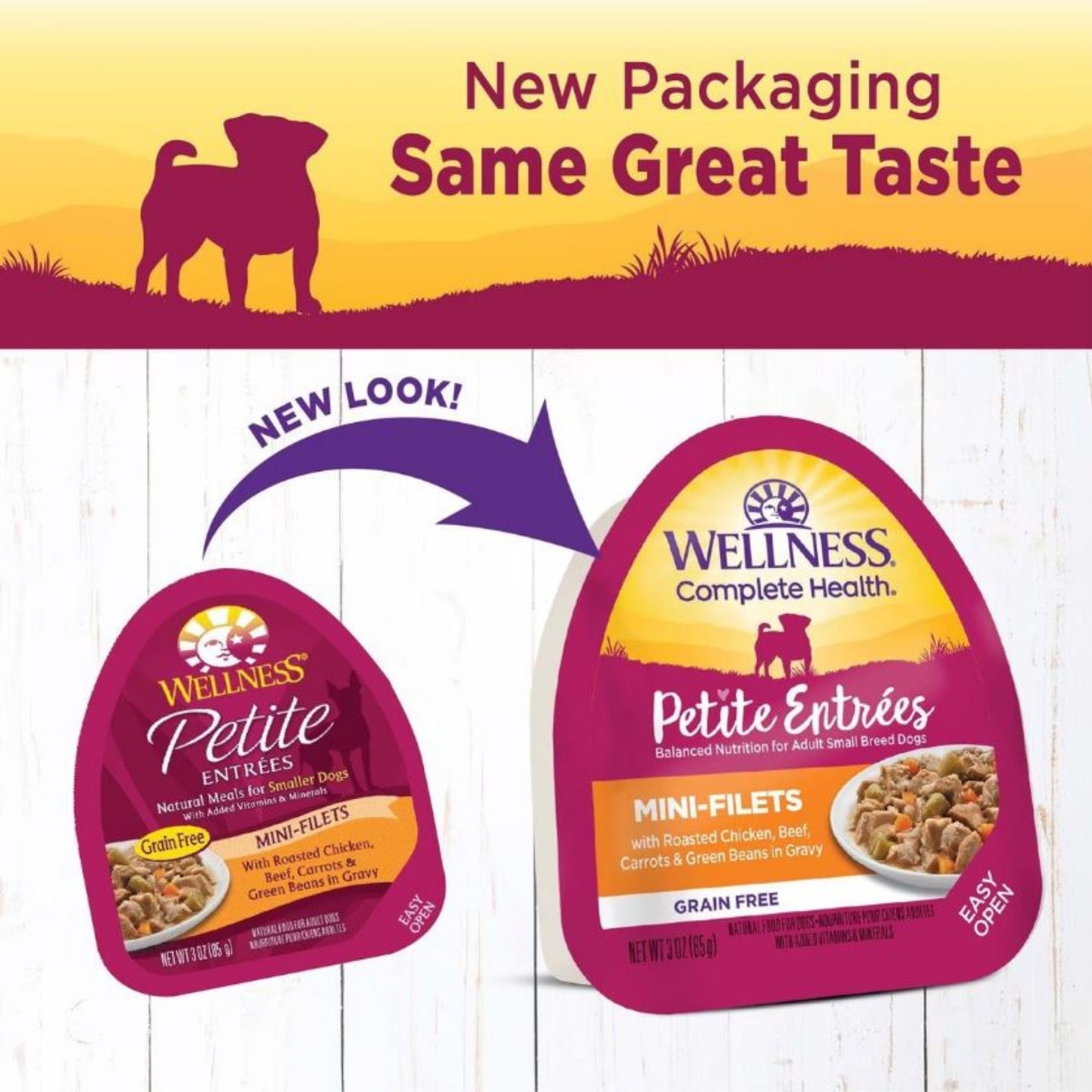 Wellness Petite Mini Fillet Roast Chicken & Beef, 3 oz, 12 Pack - Image 3