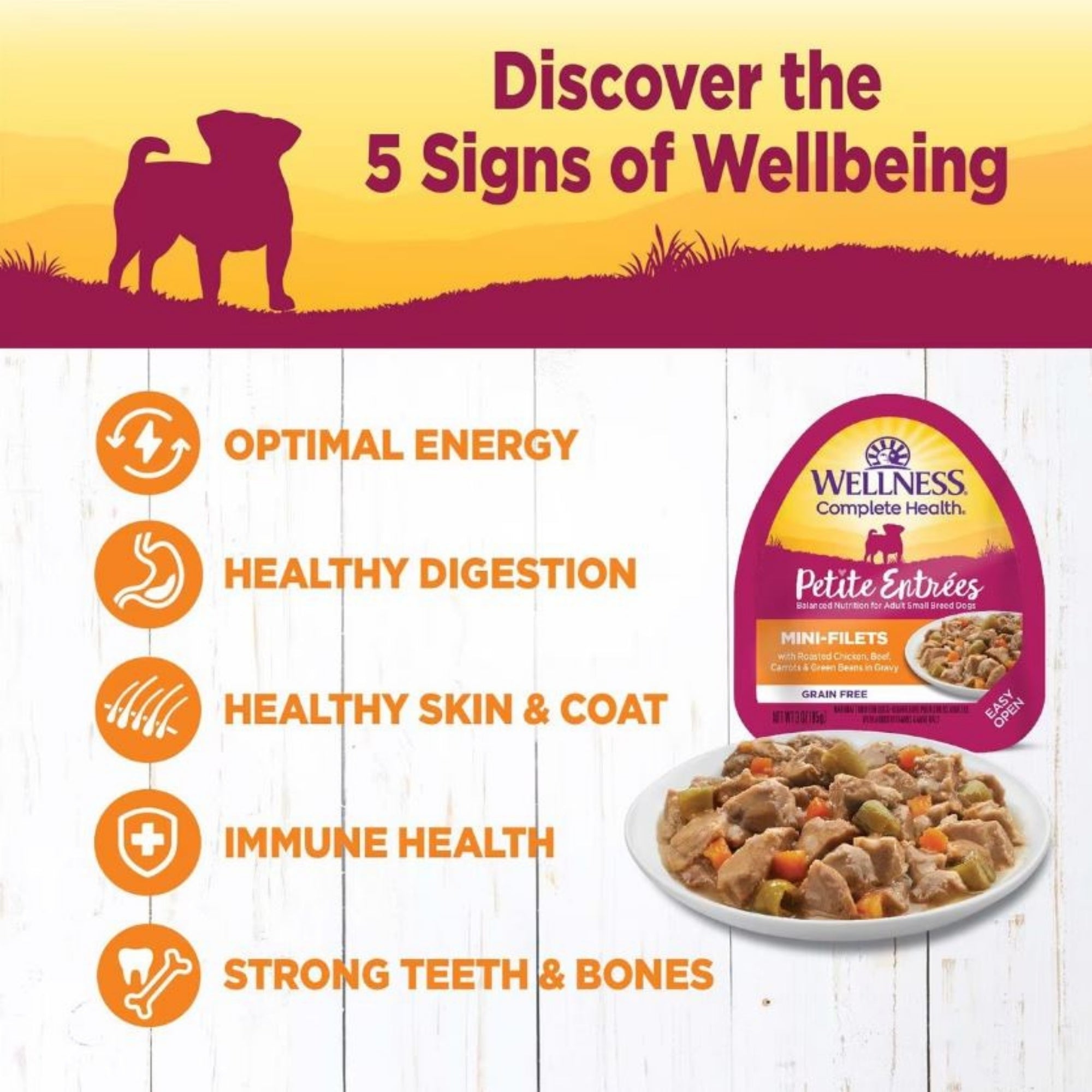 Wellness Petite Mini Fillet Roast Chicken & Beef, 3 oz, 12 Pack - Image 2