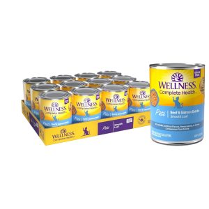 Wellness Complete Health Beef & Salmon Pâté Wet Cat Food, 12.5 oz (Case of 12)