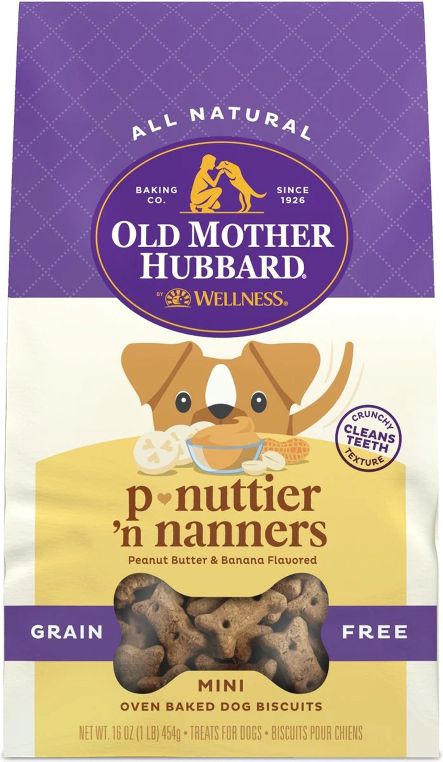 Old Mother Hubbard P-Nuttier 'N Nanner Mini Grain-Free Dog Biscuits, 16 oz