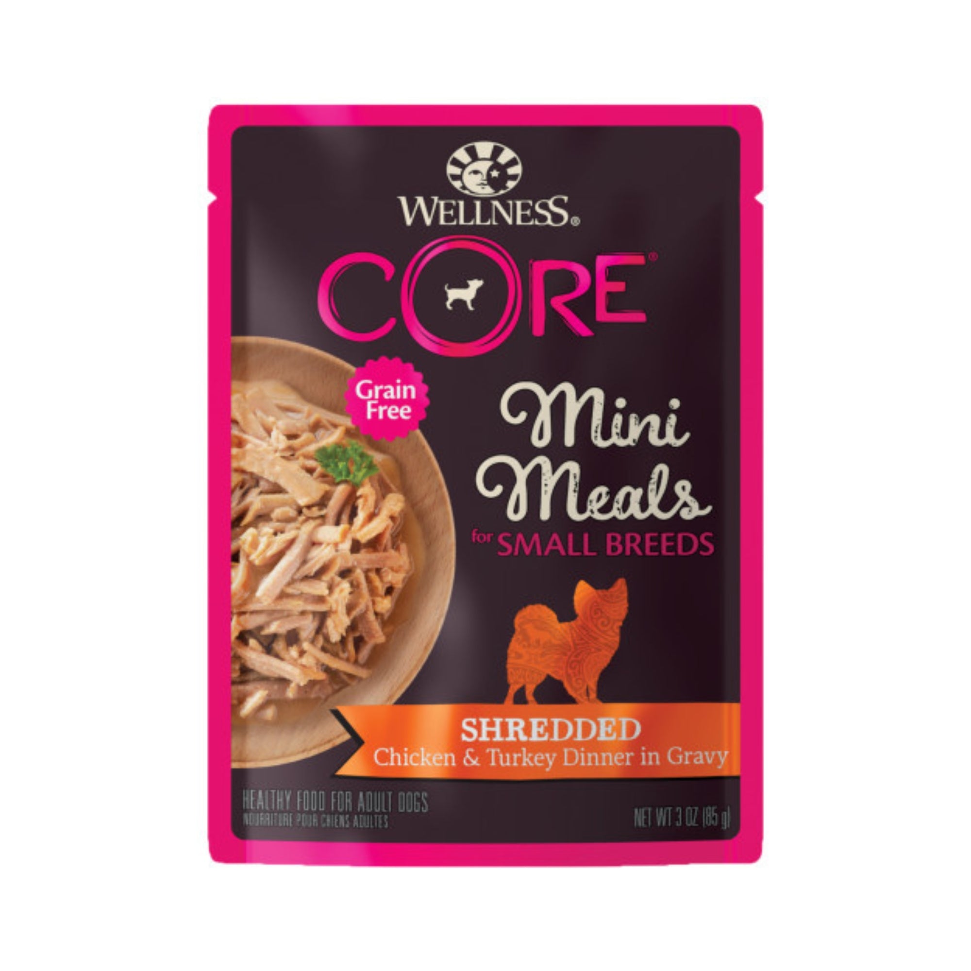 Wellness CORE Small Breed Mini Meal Shredded Chicken & Turkey, 3 oz, 12 Pack