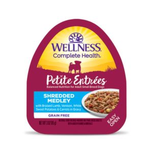 Wellness Petite Shredded Medley Lamb, Venison & Sweet Potato, 3 oz, 12 Pack