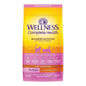 Wellness Complete Health Kitten Dry Food, Chicken & Rice, 5 lb