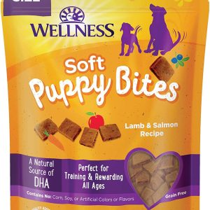 Wellness Soft Puppy Bites Lamb & Salmon Value Bag Soft Dog Treats, 8 oz