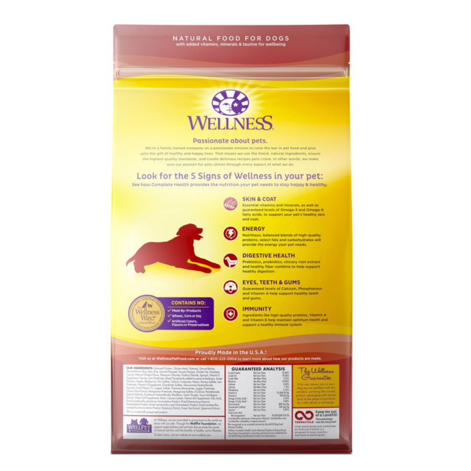 Wellness Complete Health Senior Chicken & Barley Dry Dog Food, 5 lb - Image 2