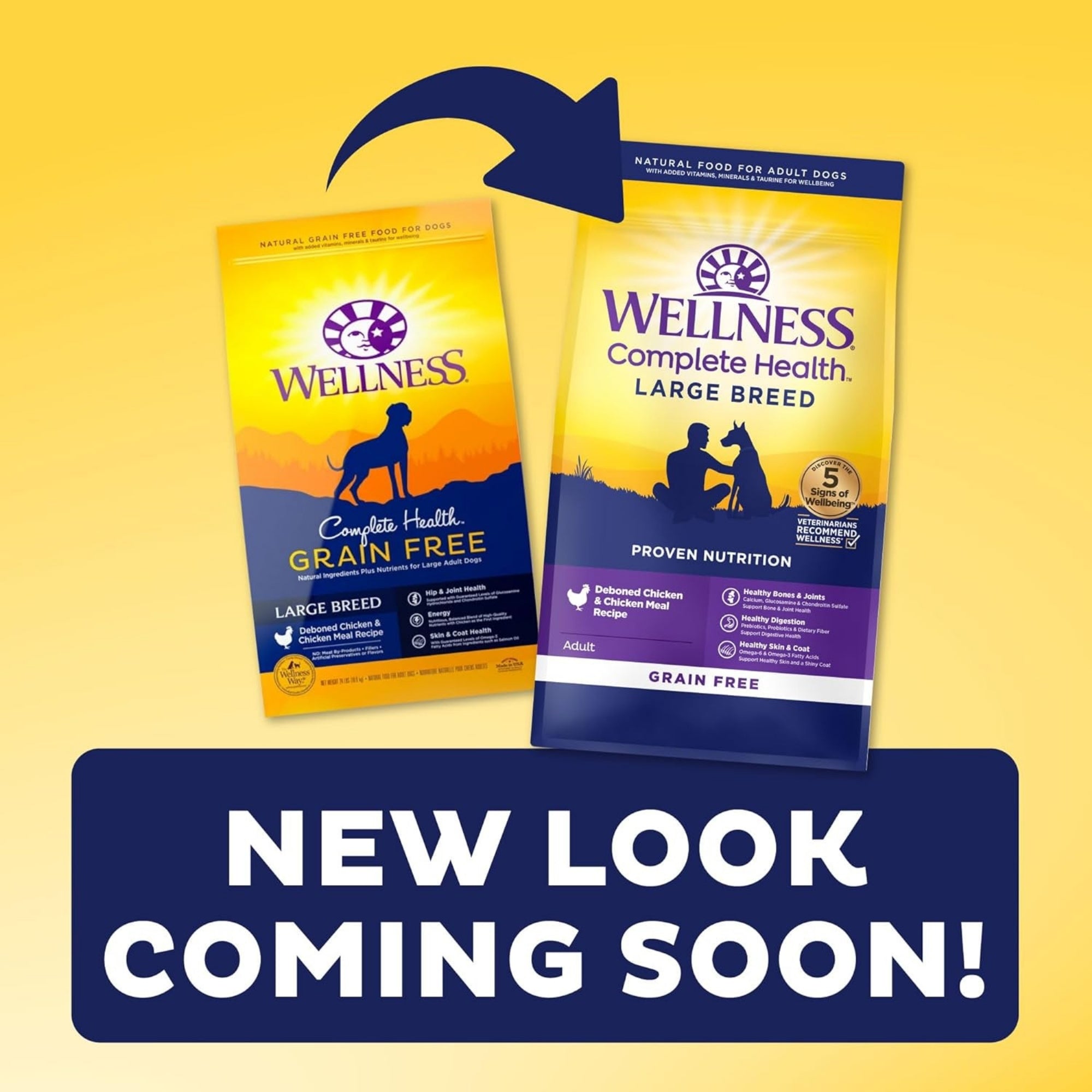 Wellness Complete Health Grain-Free Large Breed Dry Dog Food, 24 lb - Image 4