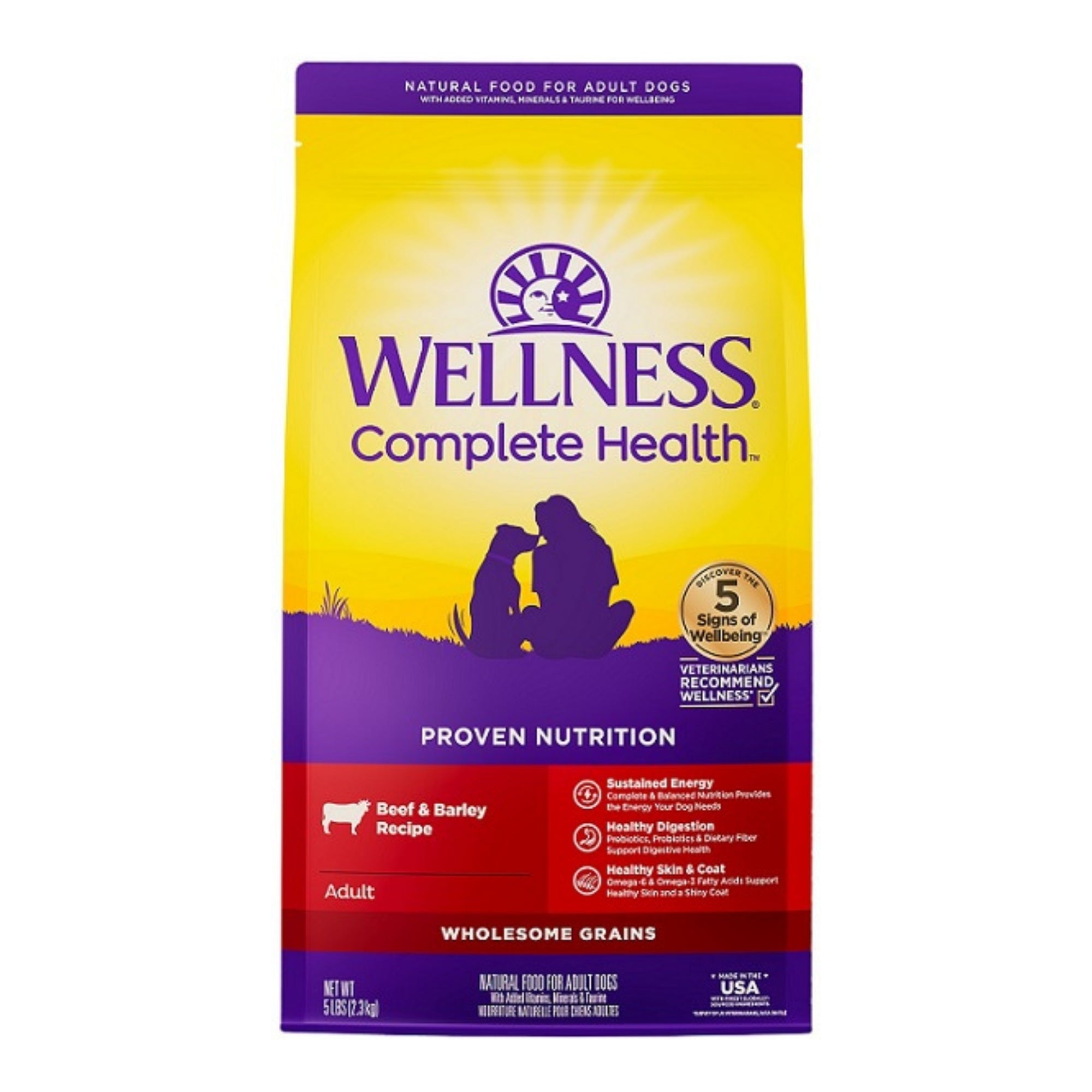 Wellness Complete Health Adult Beef & Barley Dry Dog Food - Image 5