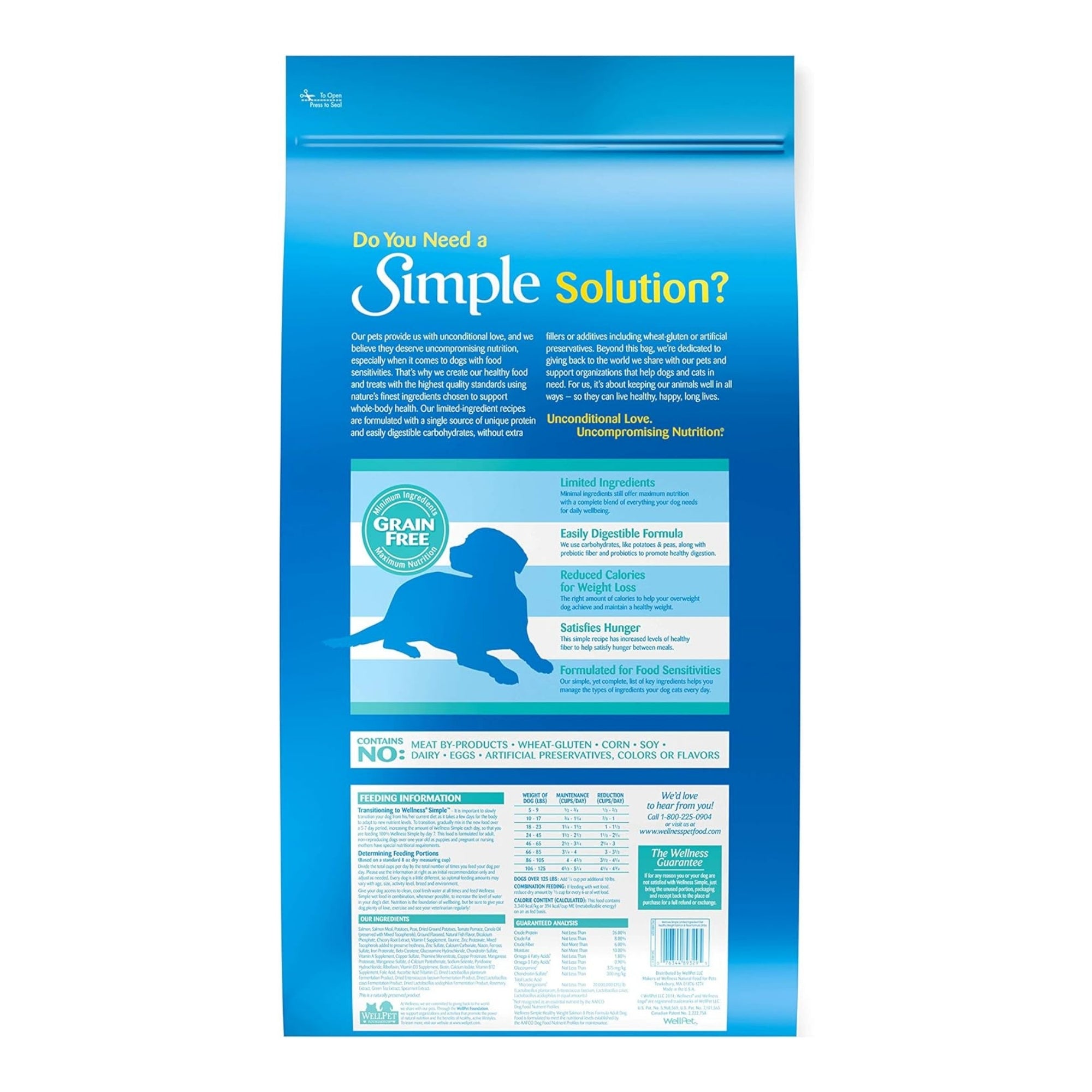Wellness Simple Limited Ingredient Healthy Weight Salmon & Peas Dog Food, 24 lb - Image 4